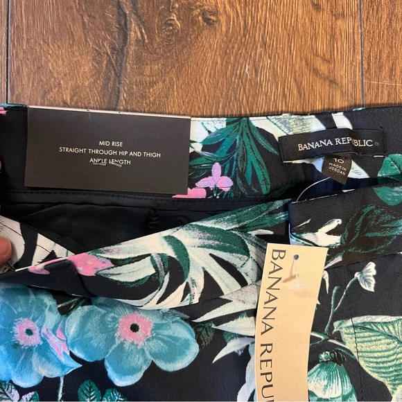 🆕 Banana Republic Avery Floral Straight Leg pant SZ 10P - Picture 5 of 6